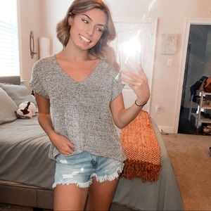 Urban Outfitters Heather Gray V-Neck